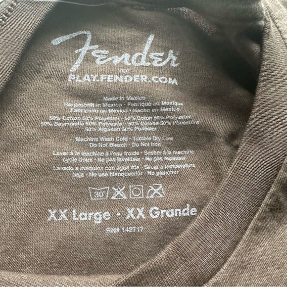 Fender 2XL T-Shirt Unisex/Men’s Brown Graphic Tee NWT – Super Soft - Picture 6 of 7